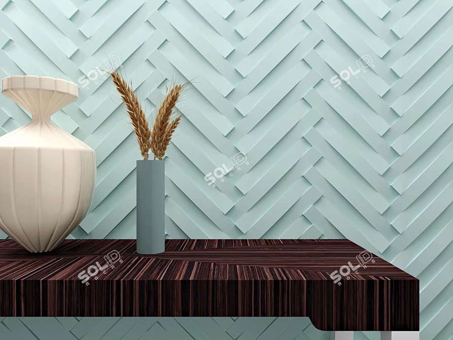 3D Wall Tile ASHOME #14 - Versatile Design and Customizable Options 3D model image 3