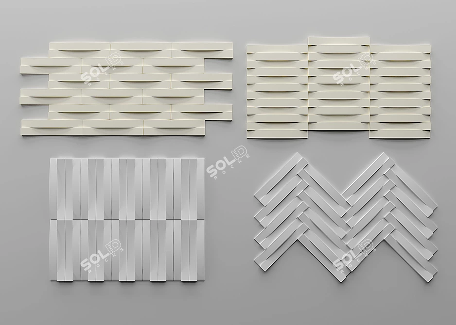 3D Wall Tile ASHOME #14 - Versatile Design and Customizable Options 3D model image 5