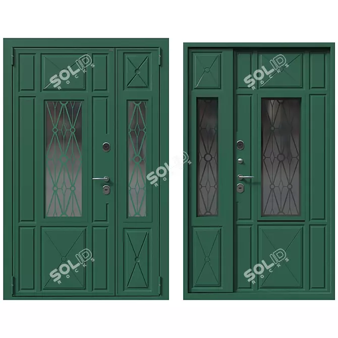 Premium European Door Solutions 3D model image 1