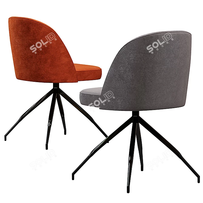 Modern ATELIER Dining Chair 3D model image 2