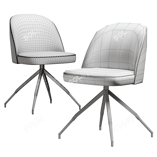 Modern ATELIER Dining Chair 3D model image 4