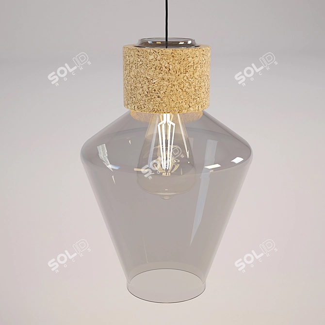 Elegant Edla Pendant Light 3D model image 1