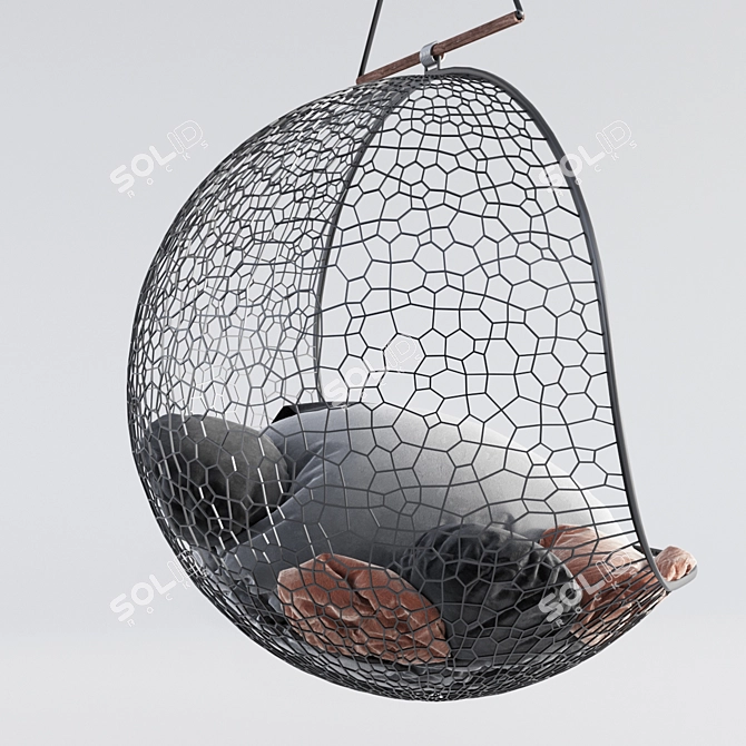 Cozy Swing Hammock Chair 3D model image 3