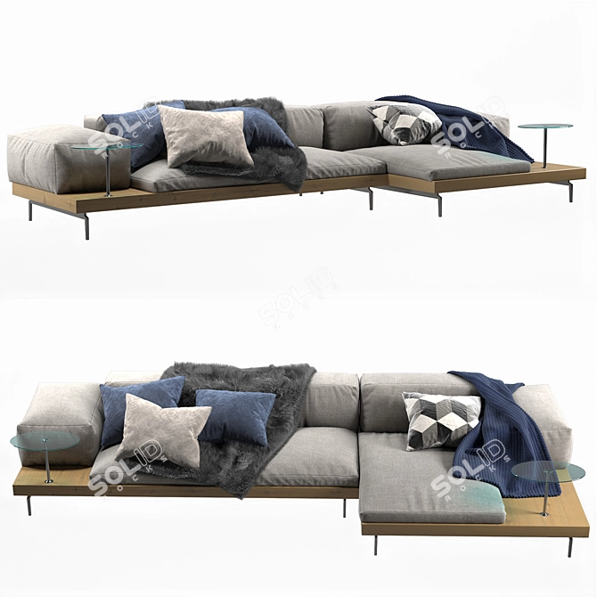 Sleek DOCK Sofa: Ultimate Comfort 3D model image 2
