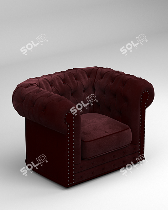 Elegant Chesterfield Chair: V-Ray - Corona Render | 3Ds Max 2016, OBJ 3D model image 4