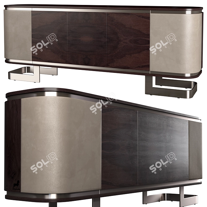 Elegant Smania Anitha Walnut Sideboard 3D model image 1