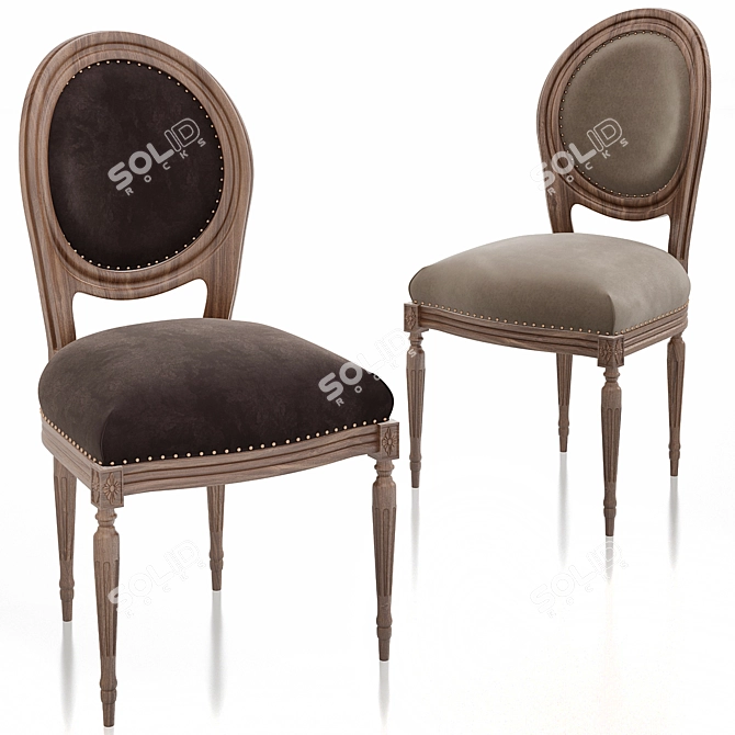 Elegant Marseille Chair 3D model image 1