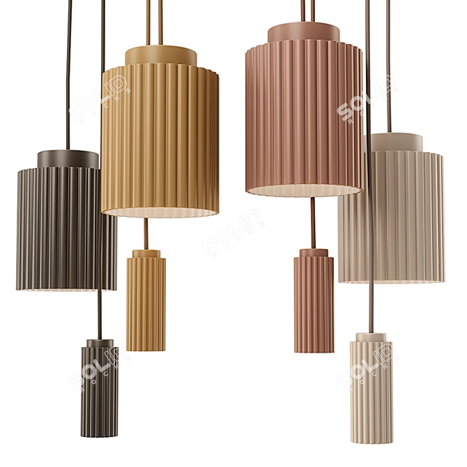 Elegant Donna Pendant Light 3D model image 1