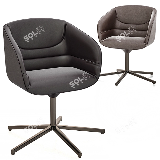 Elegant Walter Knoll Kyo Leather 3D model image 1