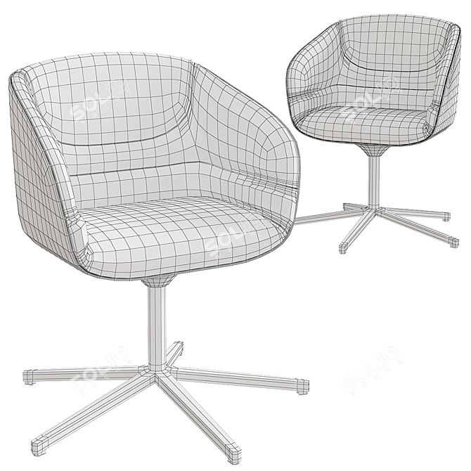 Elegant Walter Knoll Kyo Leather 3D model image 2