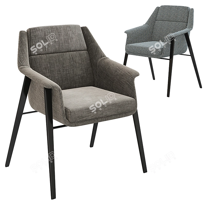 Stylish Roxanne Chair 3D model image 1