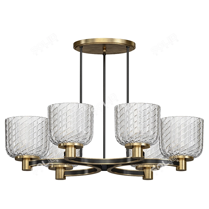 Elegant Flute Chandelier for Ceiling 3D model image 1