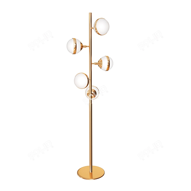 Sleek Modern Peggy Floor Lamp 3D model image 1