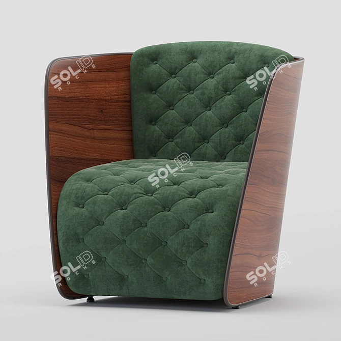 Sophisticated Sir Armchair 3D model image 3