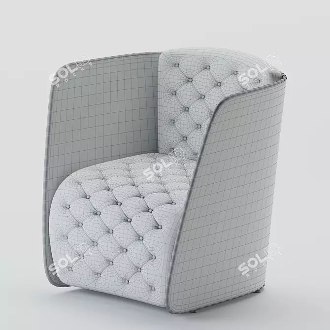 Sophisticated Sir Armchair 3D model image 4