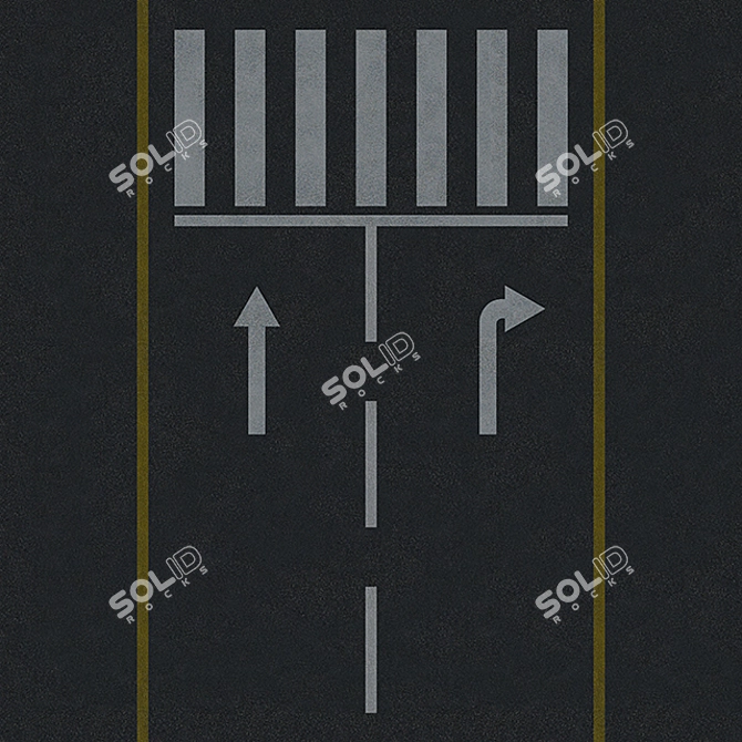 Versatile Road Textures: 7 Combinable Options 3D model image 1