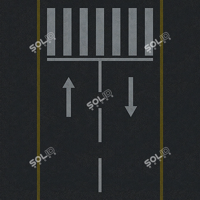 Versatile Road Textures: 7 Combinable Options 3D model image 7