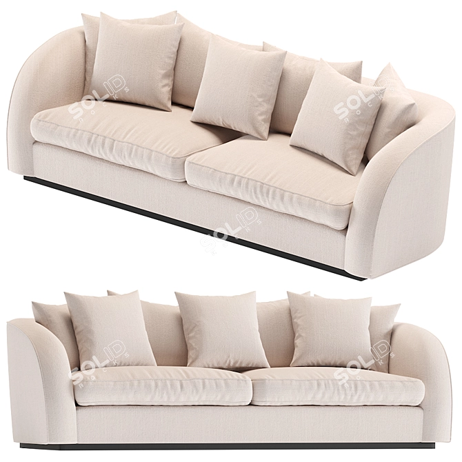 Palm Oasis Sofa 3D model image 1