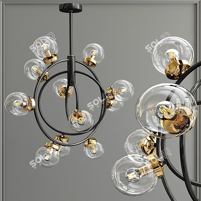 DeMarkt Megapolis Semi-Hermetic Ceiling Lamp 3D model image 1