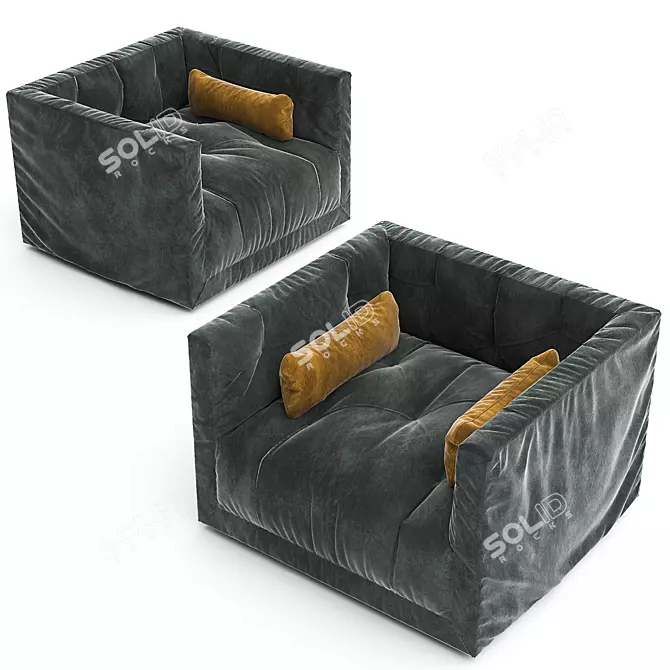 Sleek and Stylish Savoy Chair 3D model image 1