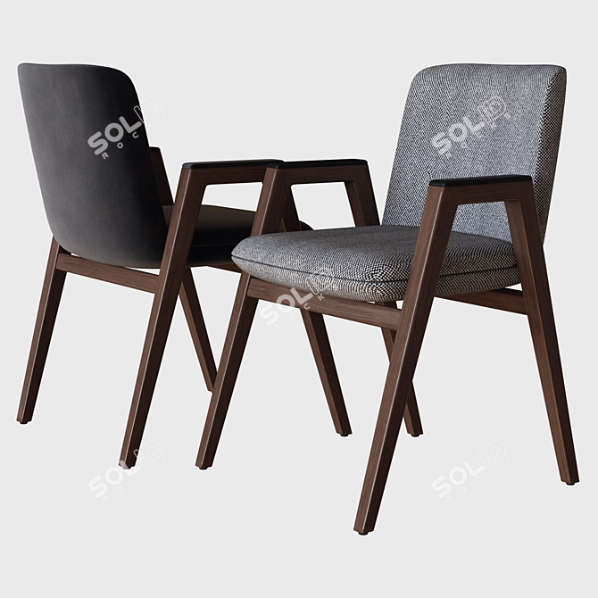 Sleek Modern Chair - Lance 3D model image 1