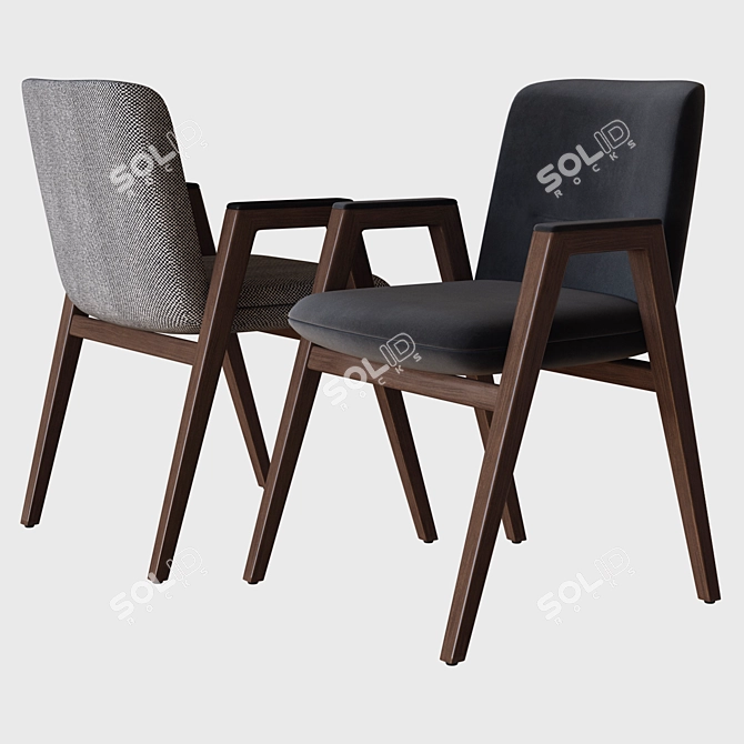 Sleek Modern Chair - Lance 3D model image 2