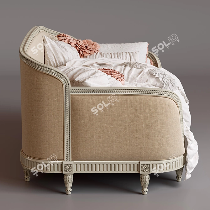 Restoration Hardware Belle Upholstered Daybed 3D model image 3