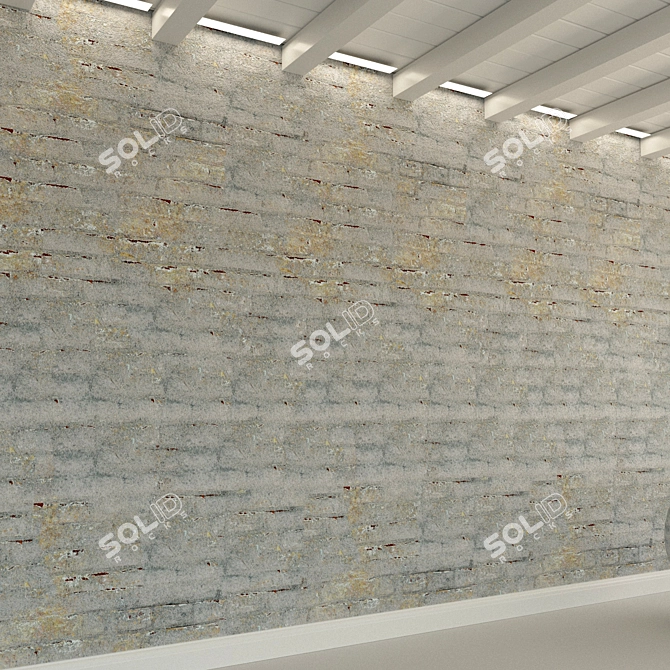 Authentic Brick Wall Texture 3D model image 3