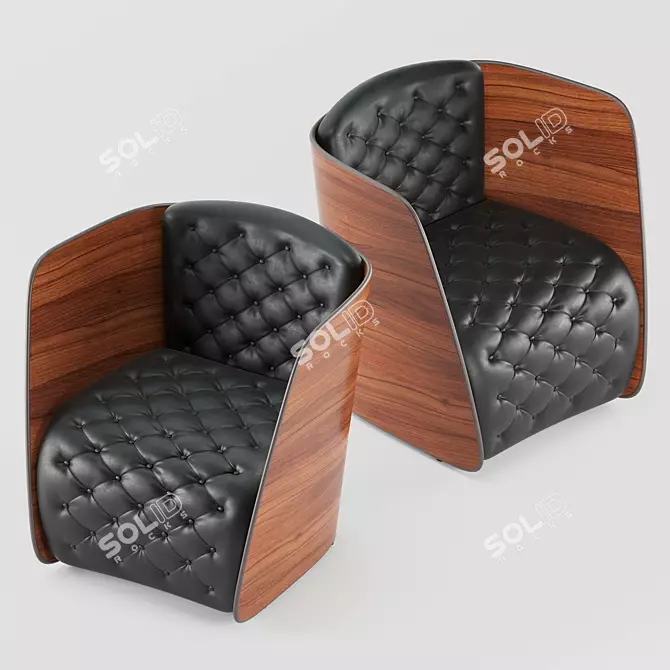 Elegant Sir Armchair: Luxurious Comfort 3D model image 3