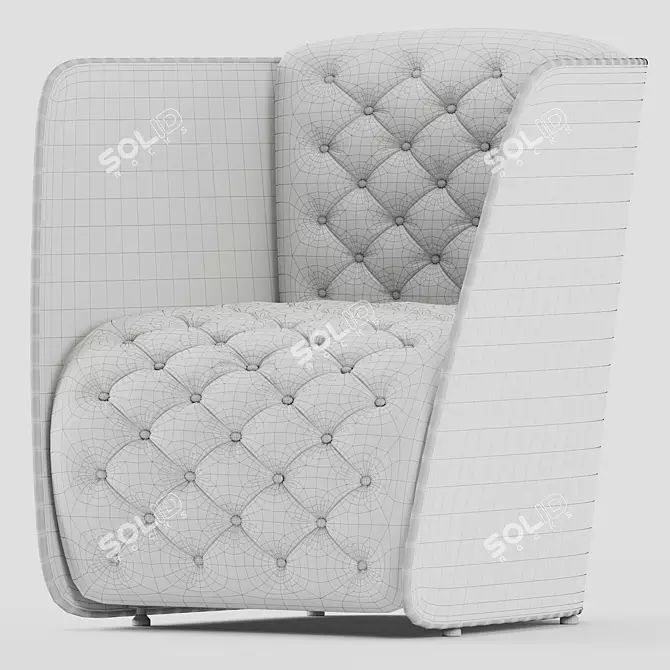 Elegant Sir Armchair: Luxurious Comfort 3D model image 4