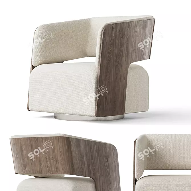 Modern Montana Swivel Chair 3D model image 1