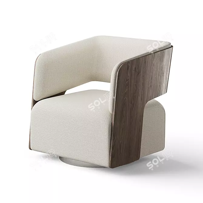 Modern Montana Swivel Chair 3D model image 2