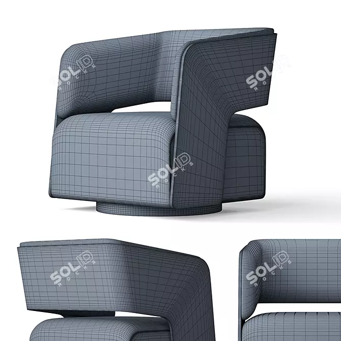 Modern Montana Swivel Chair 3D model image 5