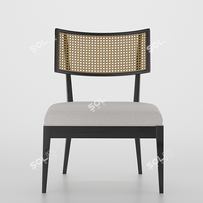 Britt Rattan Chair 3D model image 1