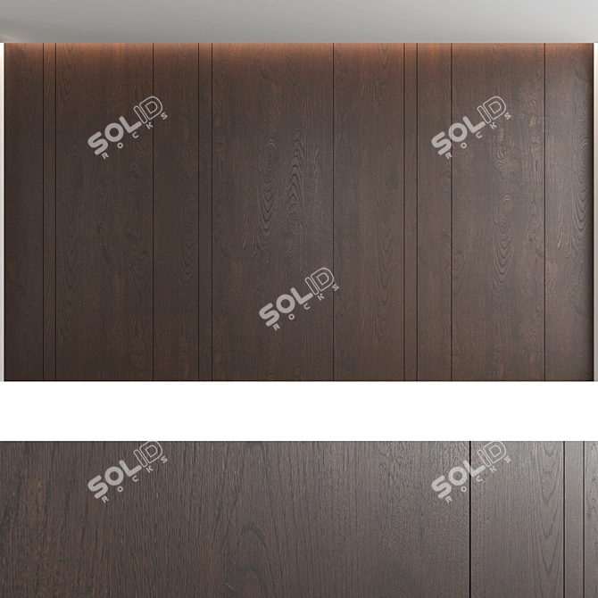 Seamless Oak Wood Panels 3D model image 9