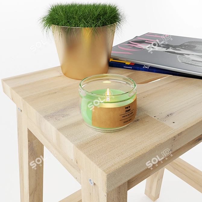 Title: IKEA BEKVÄM Decorative Stool 3D model image 3