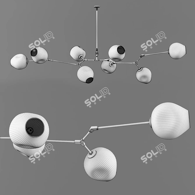 Branching Bubble Chandelier BB.08.03 3D model image 3