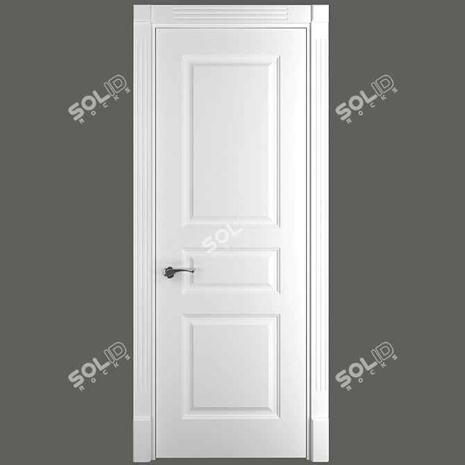 Turin 1: Classic Style Interior Door | Provance Doors 3D model image 1