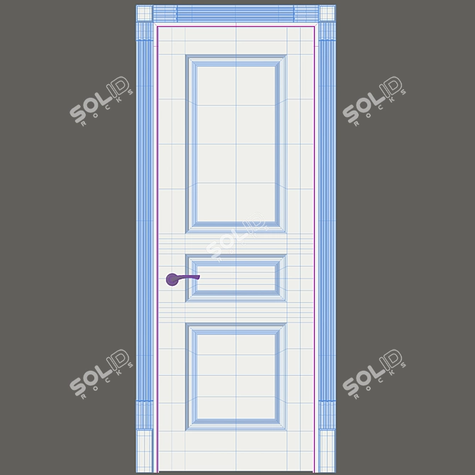 Turin 1: Classic Style Interior Door | Provance Doors 3D model image 2
