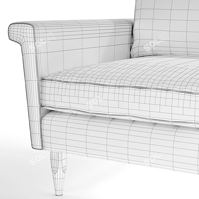 Sophisticated MARQ Pierce Armchair 3D model image 3