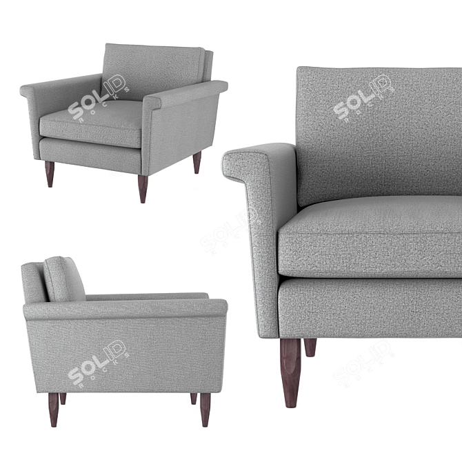 Sophisticated MARQ Pierce Armchair 3D model image 4