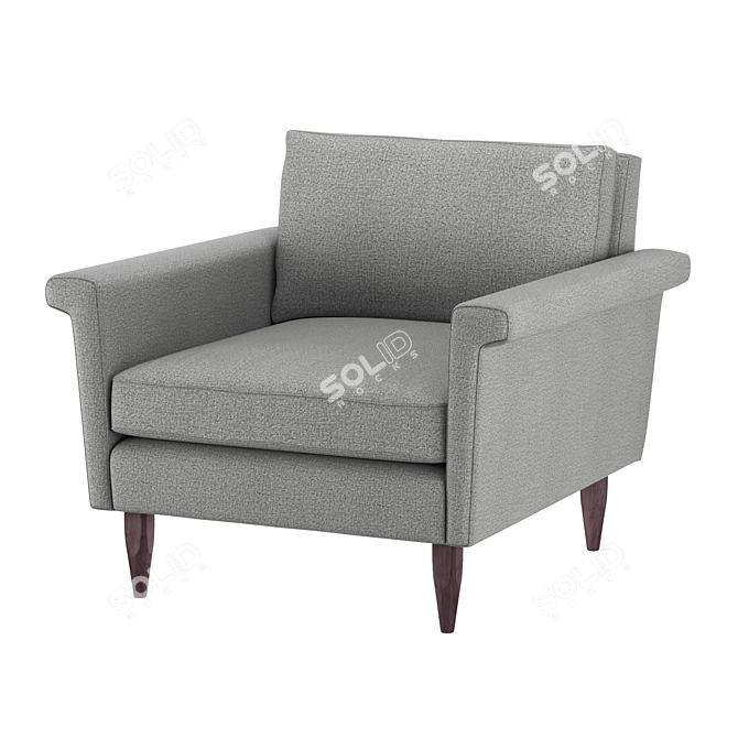 Sophisticated MARQ Pierce Armchair 3D model image 7