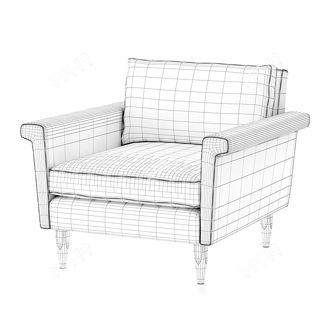 Sophisticated MARQ Pierce Armchair 3D model image 10