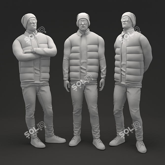 Versatile Man 2 Watching 3D Model 3D model image 2