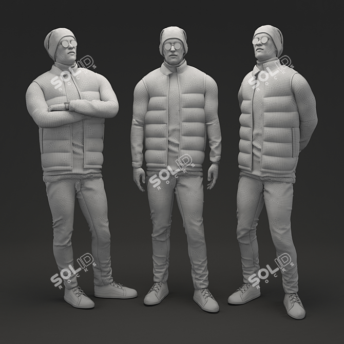 Versatile Man 2 Watching 3D Model 3D model image 3