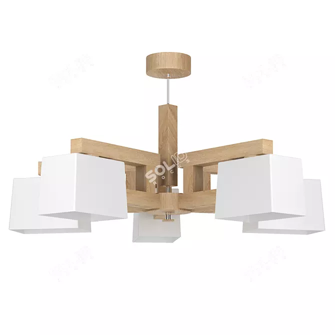 Elegant Pulpa Ceiling Chandelier 3D model image 1