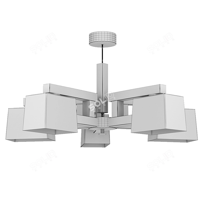 Elegant Pulpa Ceiling Chandelier 3D model image 2