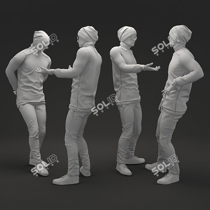 Man 2 Talking - High-Quality 3D Model 3D model image 3