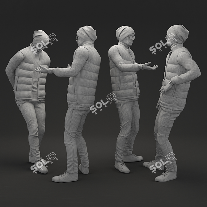 Man 2 Talking - High-Quality 3D Model 3D model image 4