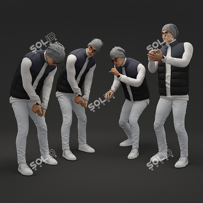 Title: Man 2 Entertainment Scene 3D model image 1